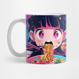 Cute Anime Girl |  Ramen Noodles | Hentaii Chibi Kawaii Design Mug